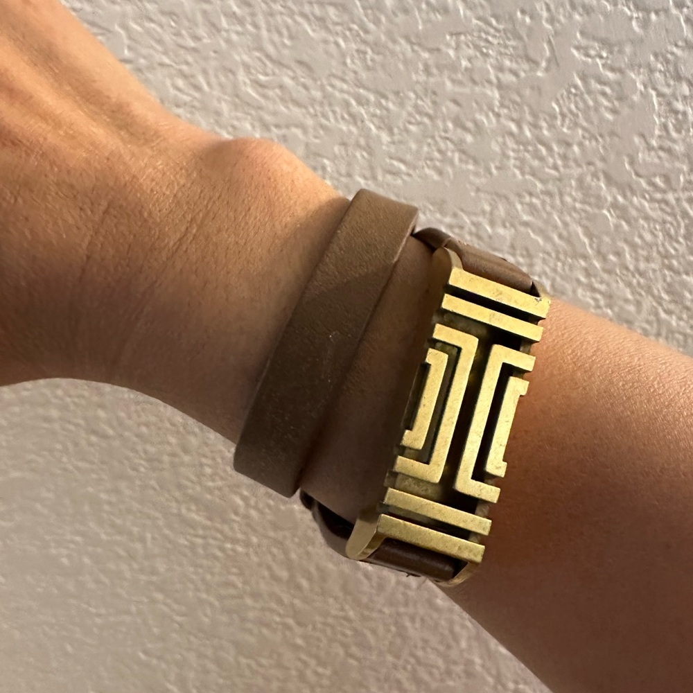 FitBit x Tory Burch Fitbit Flex leather wrist band tan